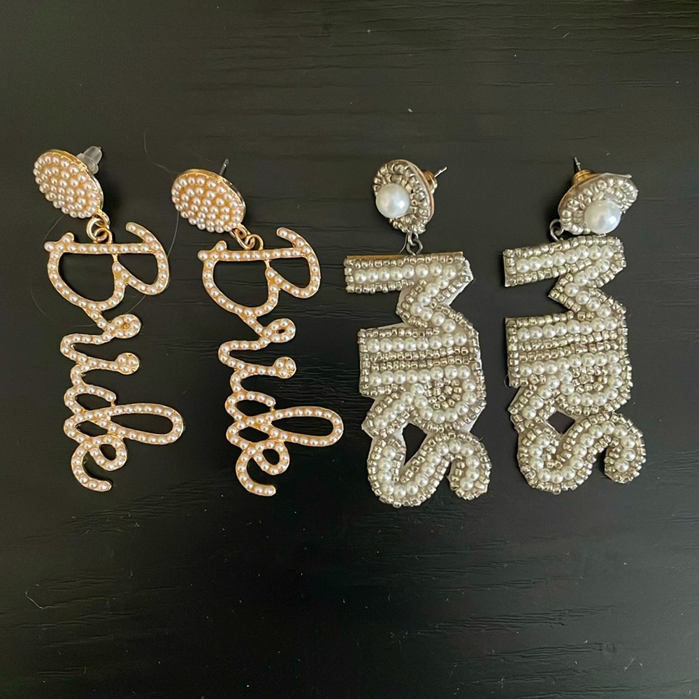 Bride and Mrs. Earrings